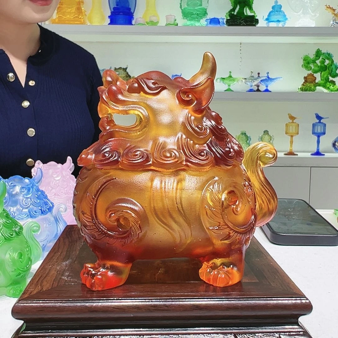 【闪购商品】手工艺品琉璃狻猊香炉中号