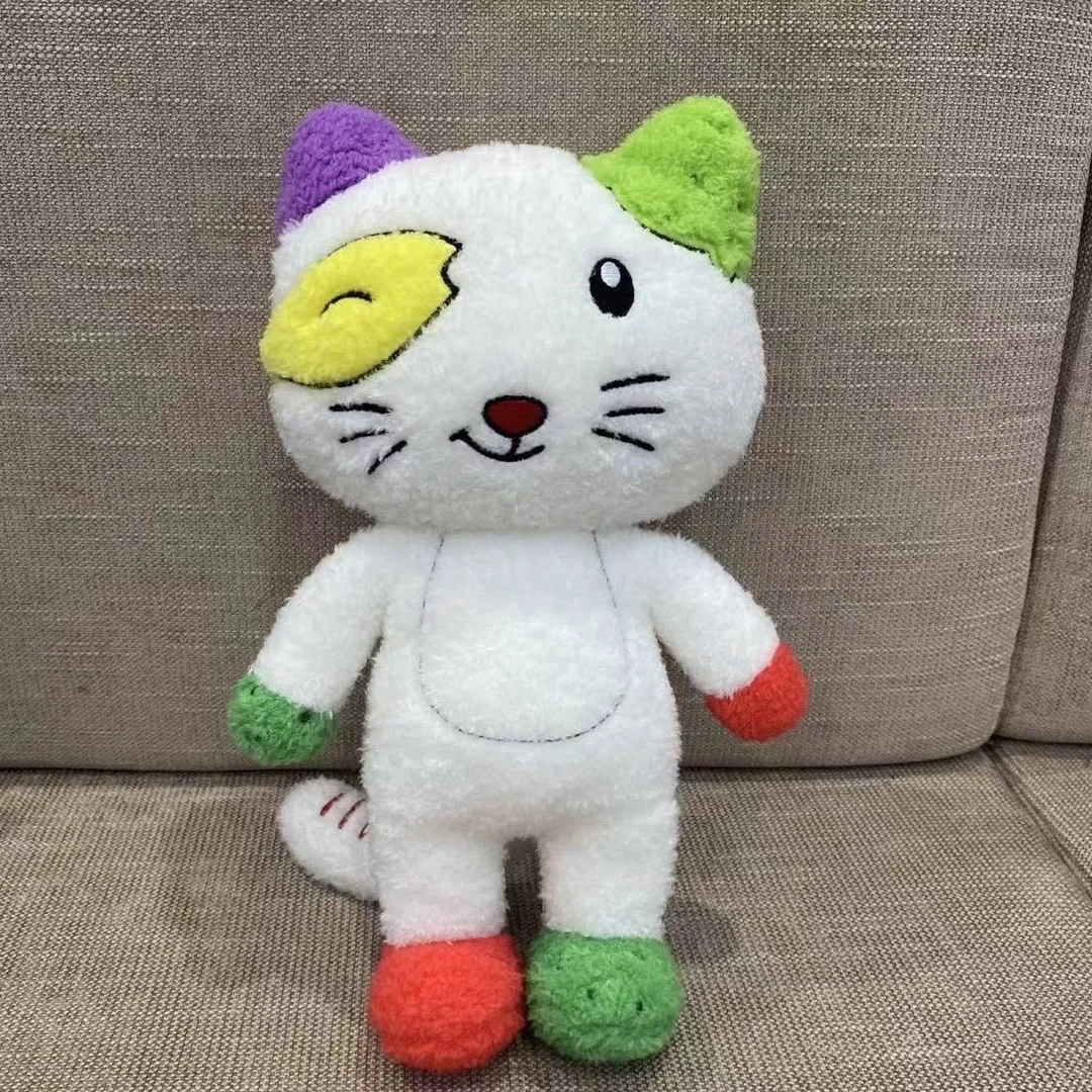 可爱毛绒玩偶猫咪公仔抱枕六一儿童节礼物彩色怪猫