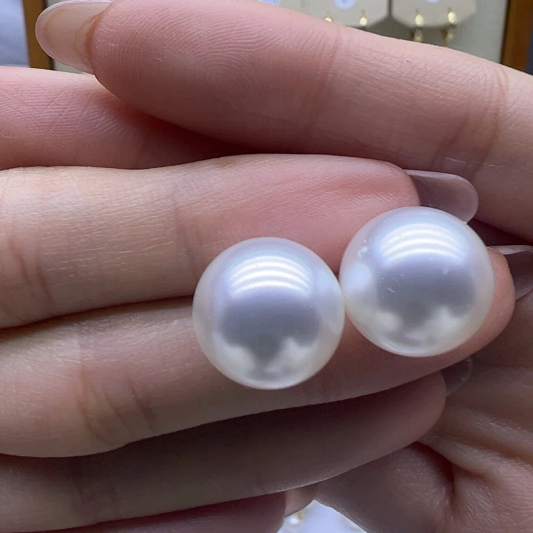 淡水珍珠耳饰银S925镶嵌