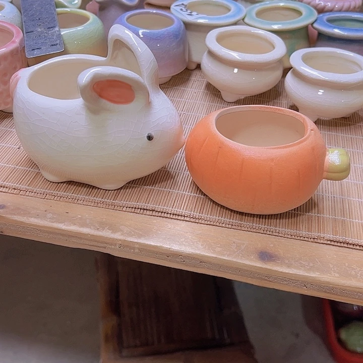 红陶陶瓷花盆单场满12包邮