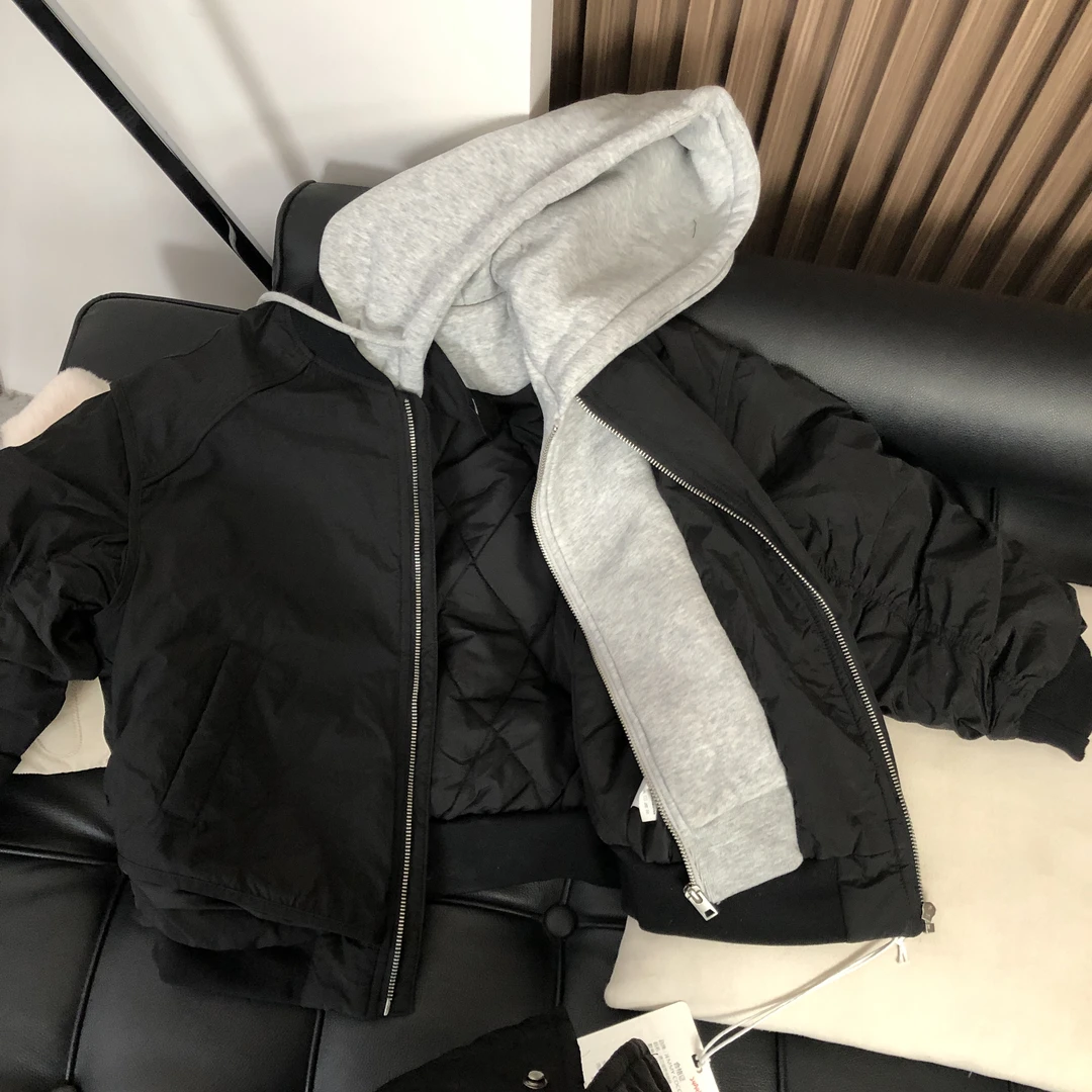 洋气假两件儿童棉衣24A413