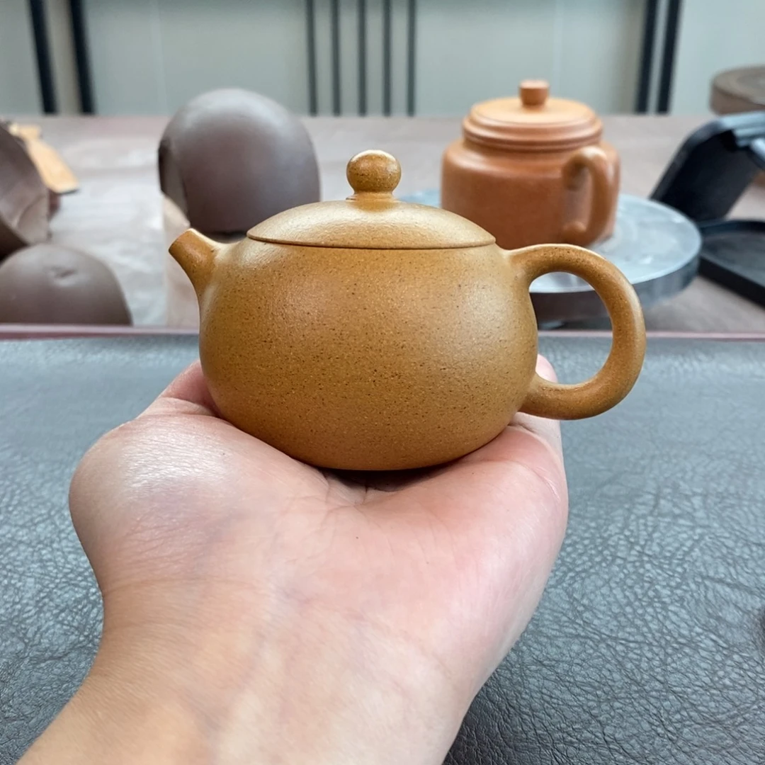 茶壶紫砂黄金段西施130cc精工半手