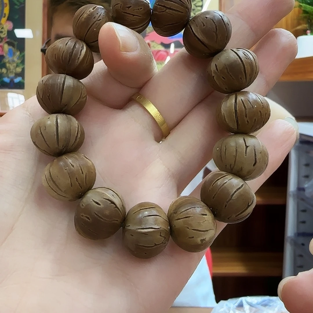 桃核手串0407桃核鲨鱼单圈17mm