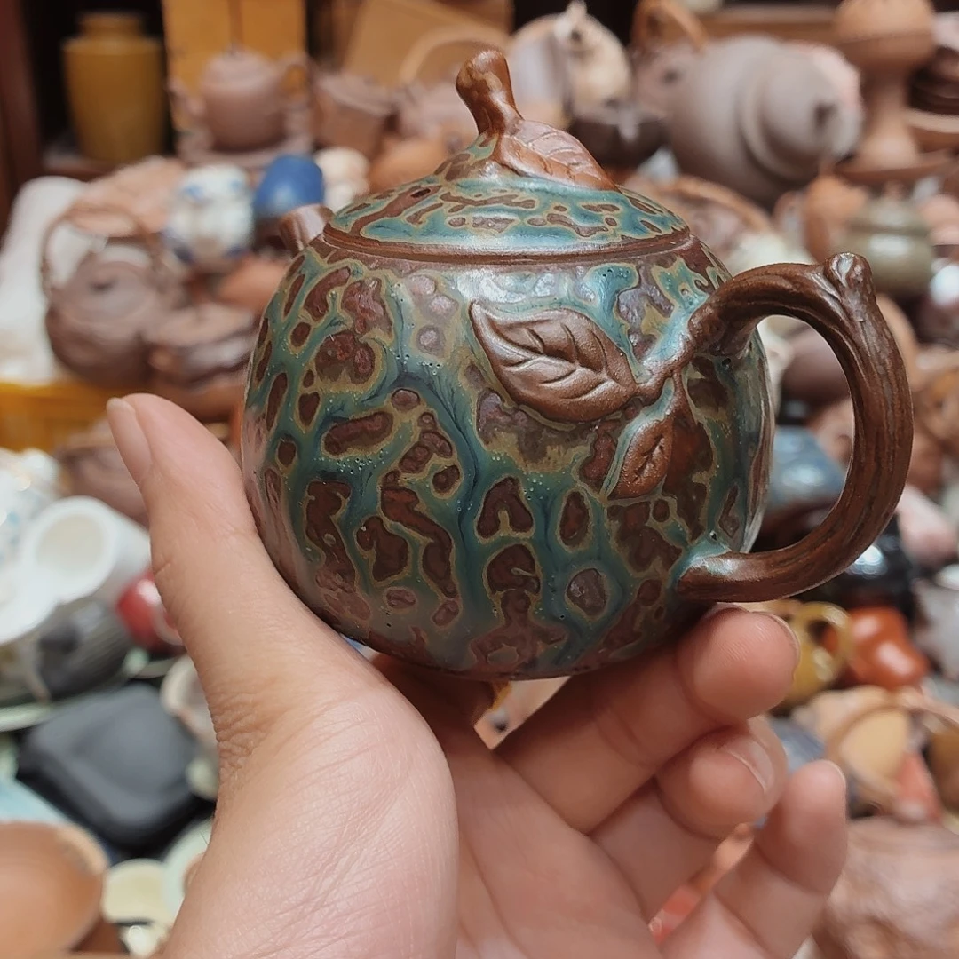 柴烧老岩泥高温茶器皿