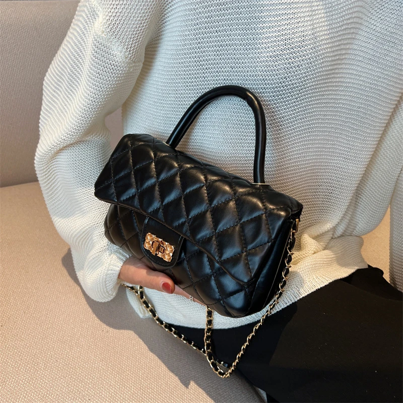 高级感包包女新款潮时尚小香风菱格链条女包百搭斜挎包单肩包