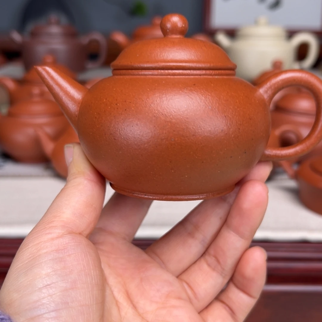 紫砂茶壶宝山红泥160