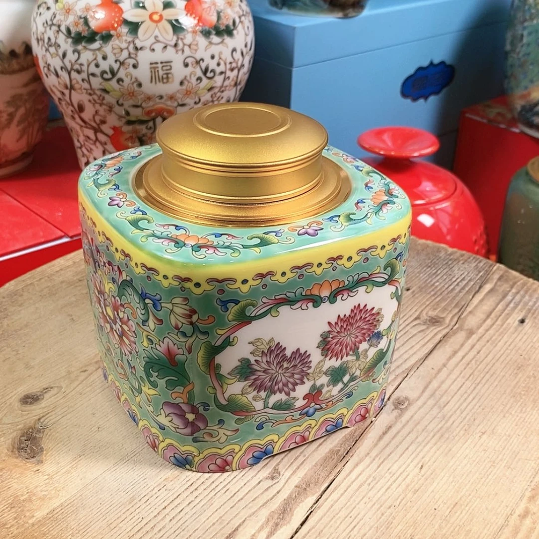 【闪购商品】瓷片陶瓷茶叶罐密封罐