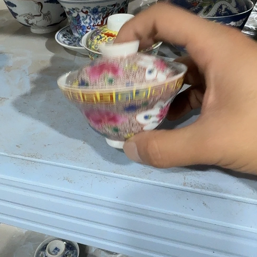 瓷片摆件手绘瓷器全部处理