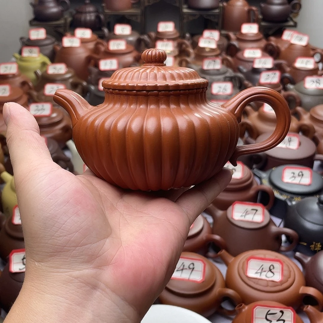 天***桑紫砂壶宜兴紫砂半手工