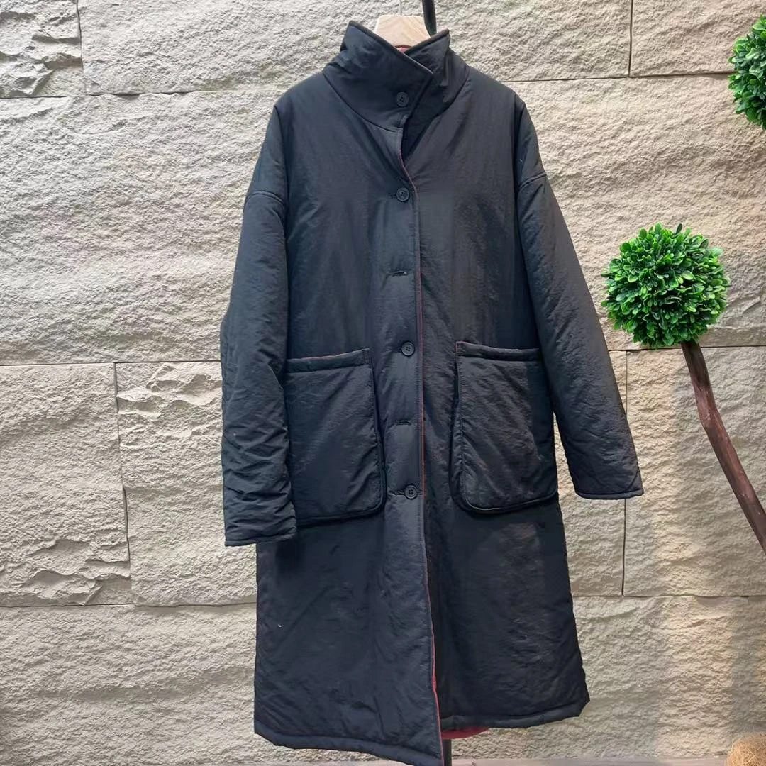 8234新款加厚冬季百搭休闲时尚中长款棉服