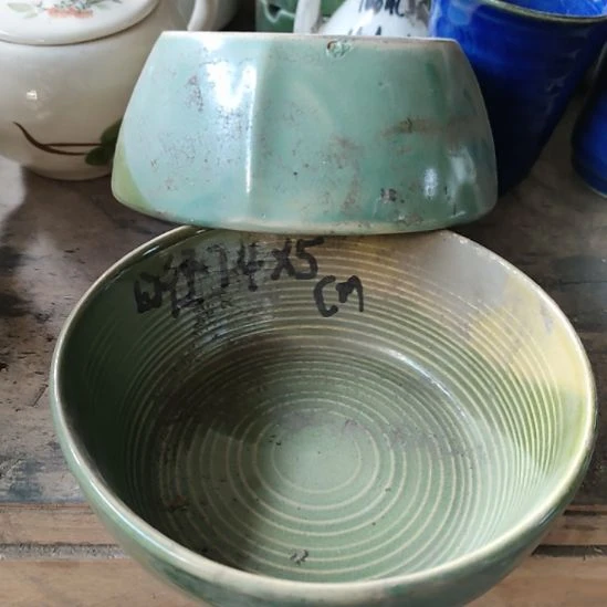 白瓷磁州窑老厂粗瓷碗瑕疵2支