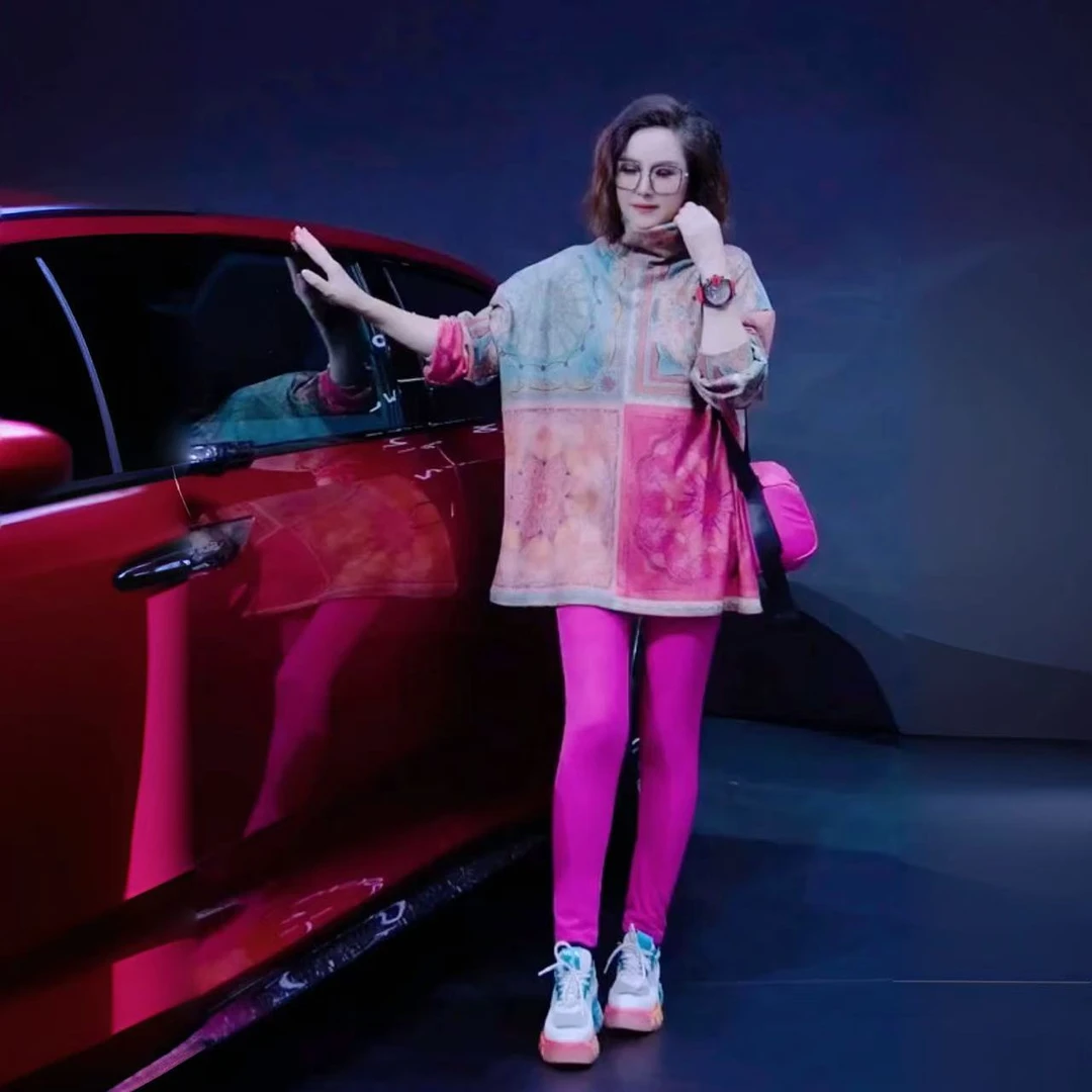 德绒波西米亚大码女装胖mm秋冬季时尚韩版宽松显瘦打底衫长袖印花