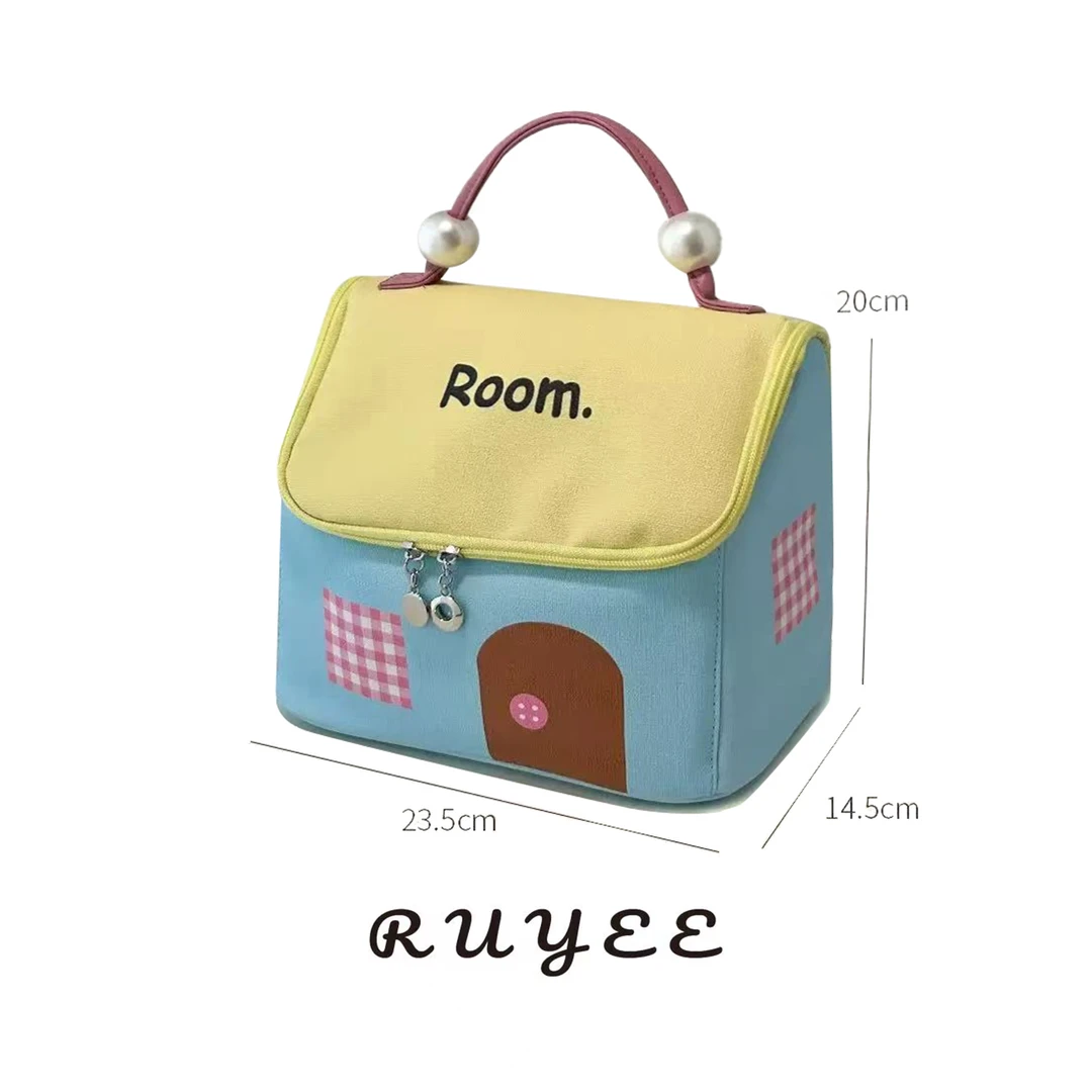 防水多巴胺小房子化妆包大容量分区收纳旅行洗漱包