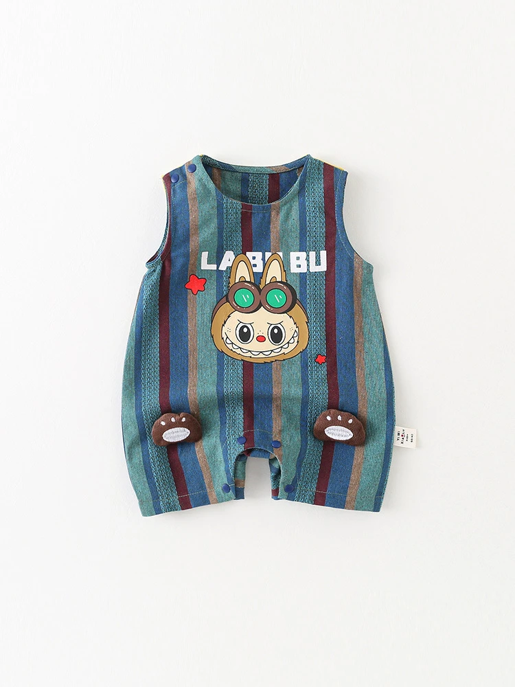 婴儿衣服夏装薄款新生男女宝宝连体衣满月百天超萌哈衣爬服夏季