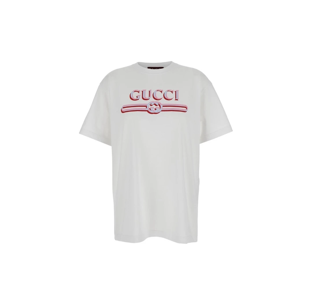 全新未使用 GUCCI/古驰 25ss新款幻影logo字母短袖