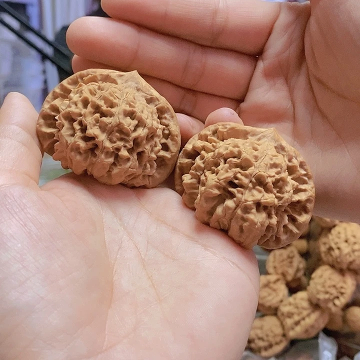 【闪购商品】文玩核桃把件51官帽红皮