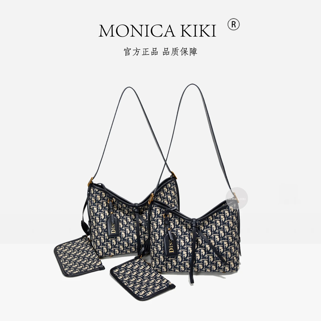 MONICAKIKI/莫妮卡奇奇复古轻奢手提质感单肩斜挎托特包小号单根
