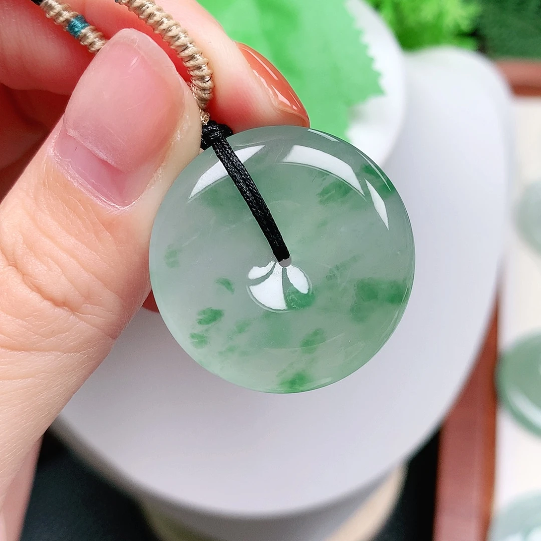 翡翠未镶嵌颈饰平安28-5.8