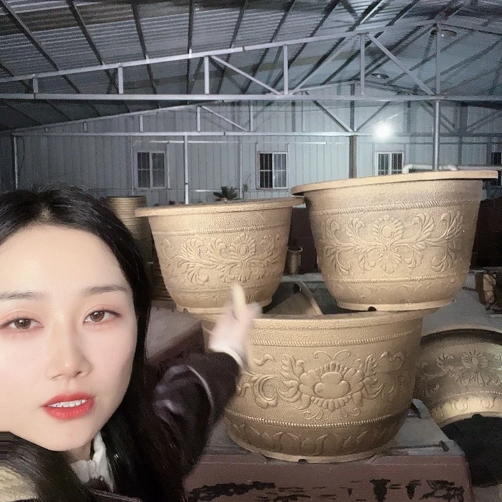 圆形50花盆4个有孔