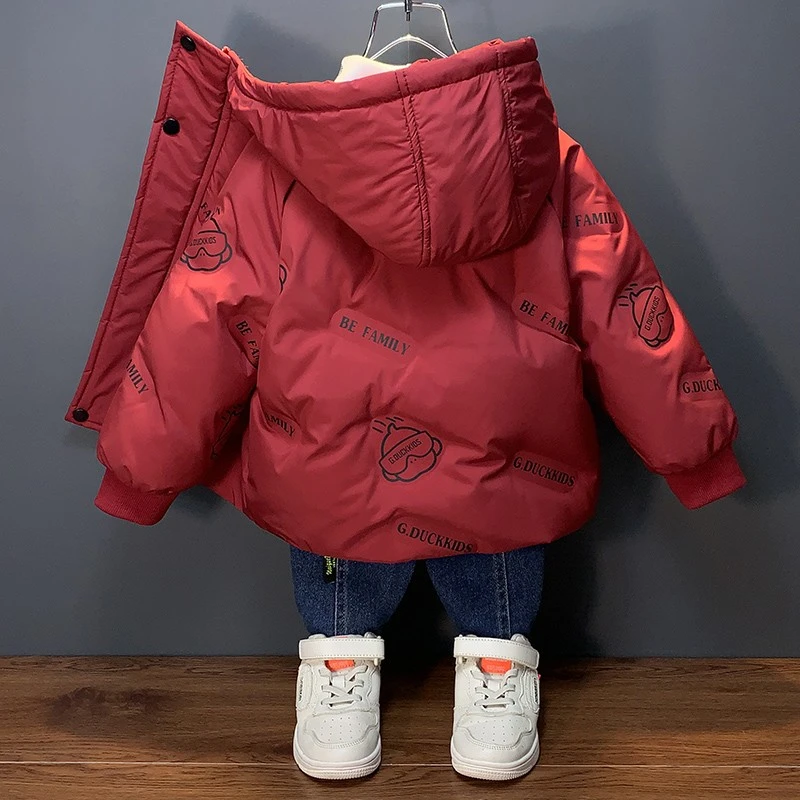 巴拉童年男童羽绒服秋冬季2025新款过年喜庆衣服儿童装宝