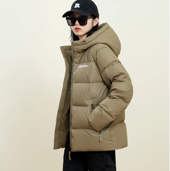 短款肤感蛋白皮黑钻5.0三色版+男女羽绒服外套GY1-XJ