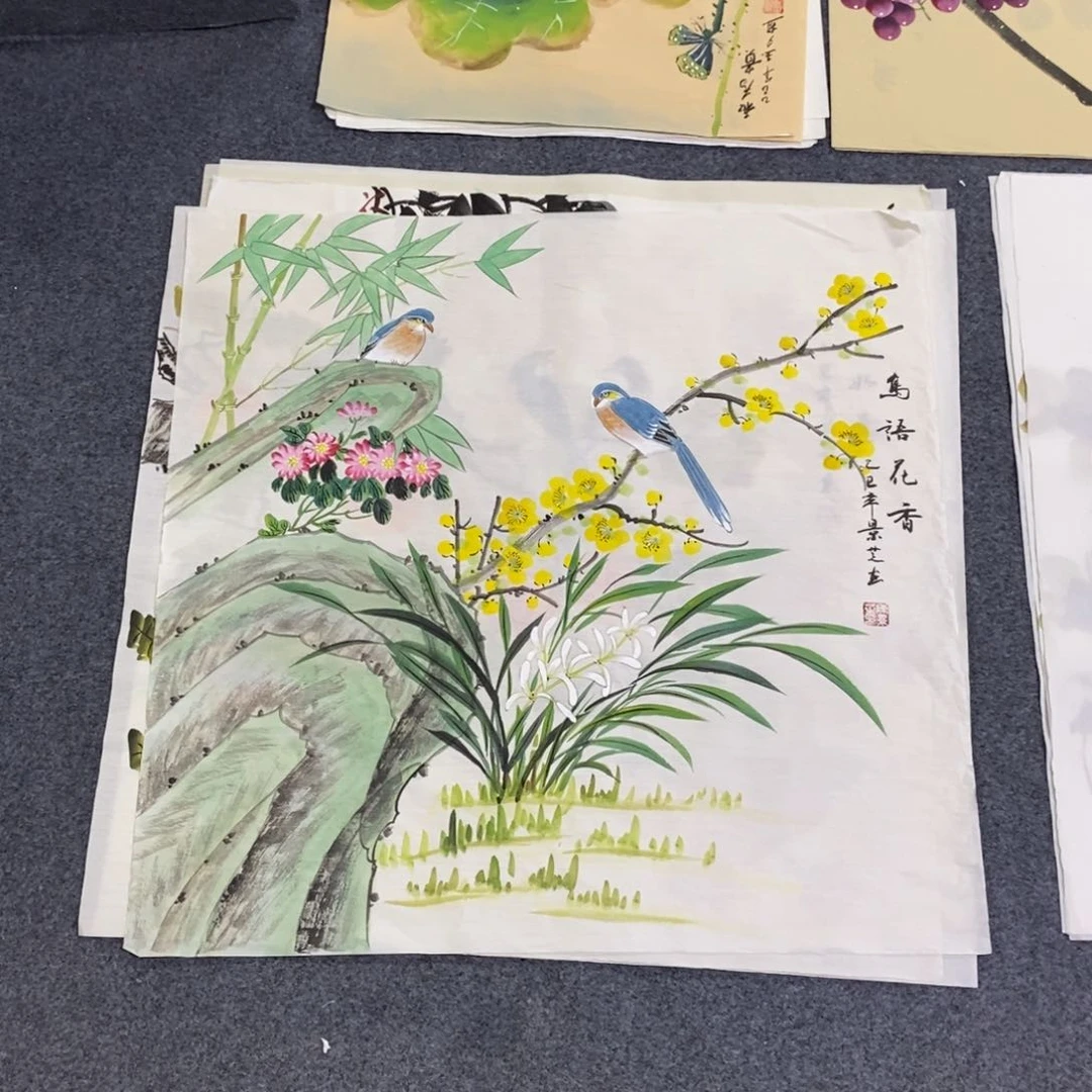国画68✖️68纯手绘作品画画画