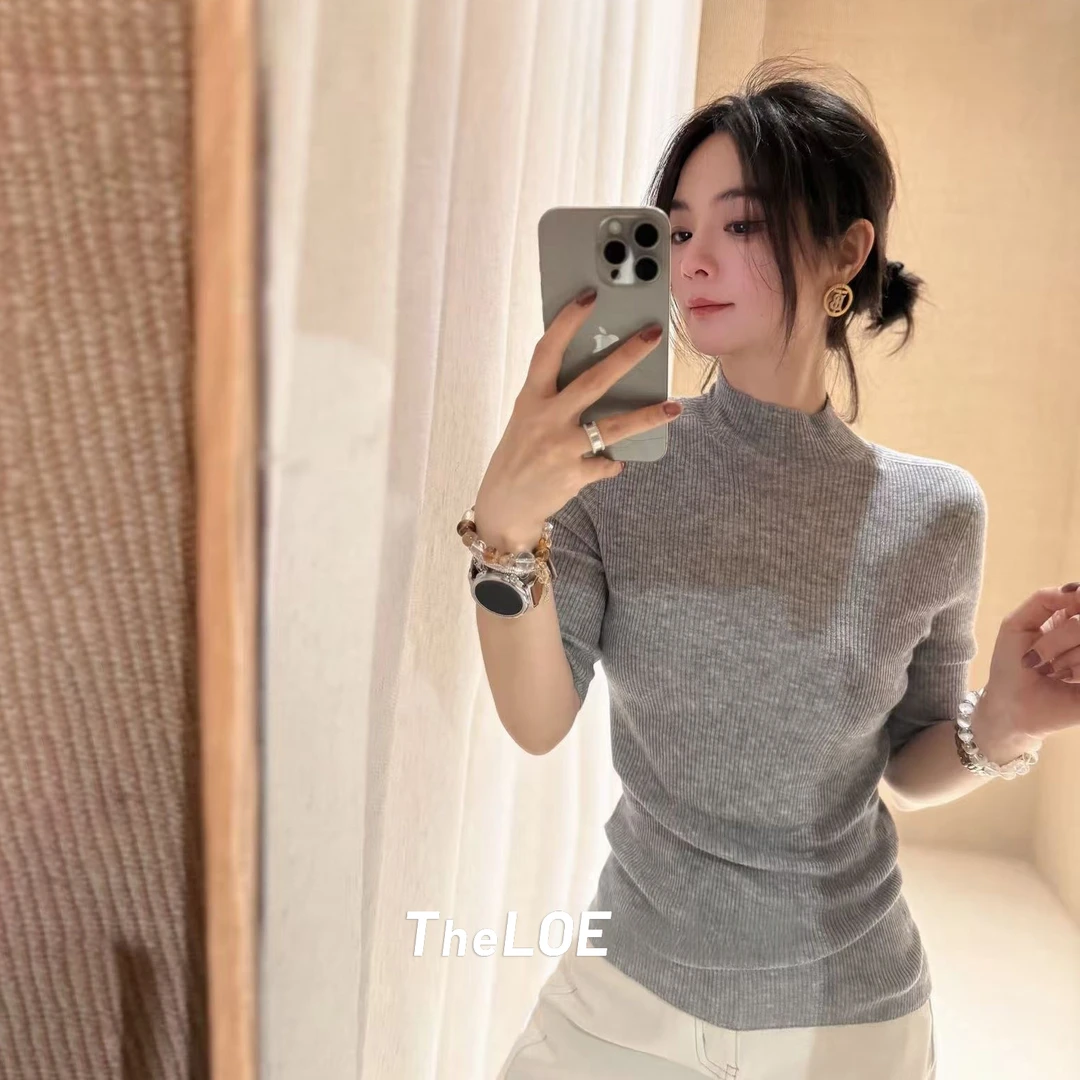 TheLOE/【岛精水溶羊毛中袖】#LE-SZ006-5118-5112-5117-5113