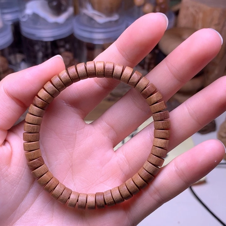 檀香木无事牌檀香药片珠手串