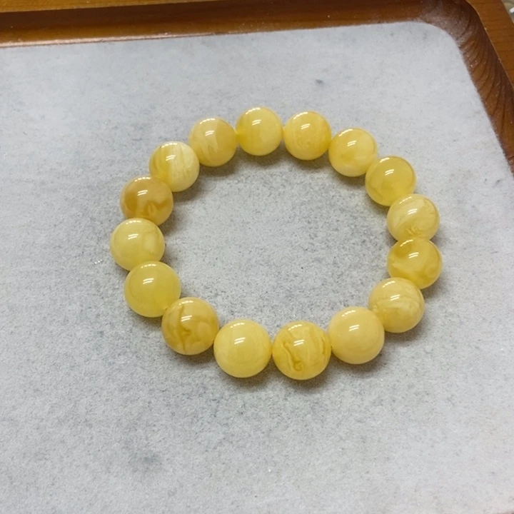 未镶嵌蜜蜡裸石手串