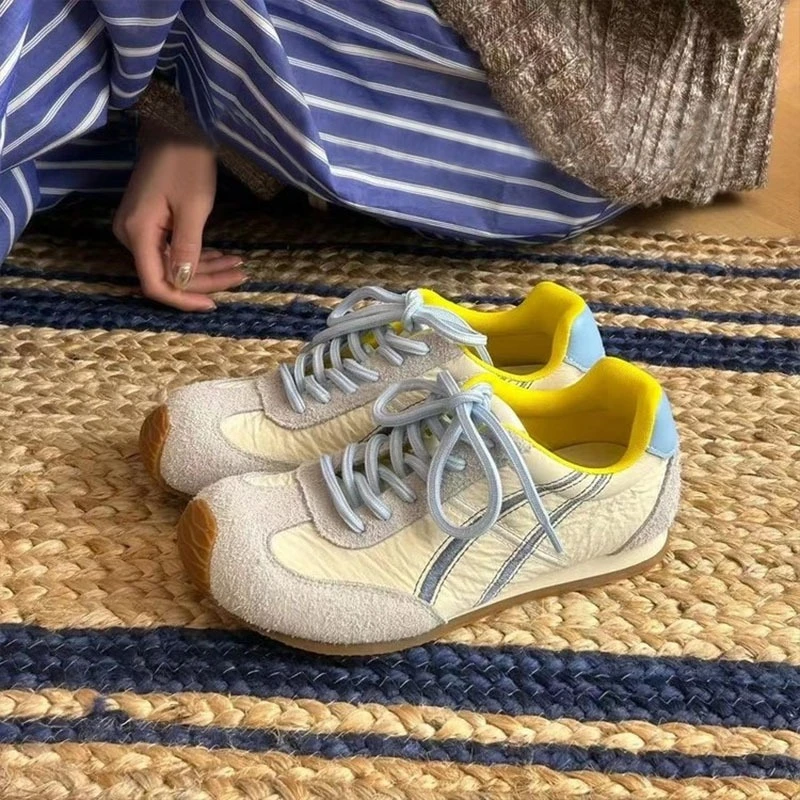 2025新款伊甸园德训鞋芒果头阿甘鞋女真皮运动休闲百搭丑萌鞋潮鞋