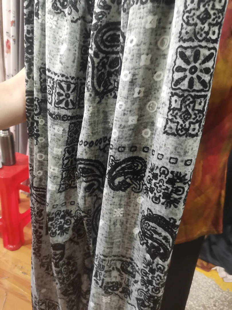 巴黎缎灰底大如意女裤1条面料