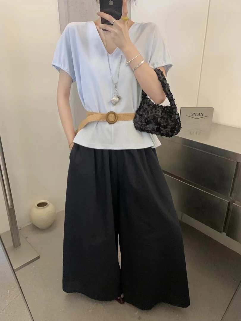 08643 衣长56 简约时尚百搭女上衣配腰带