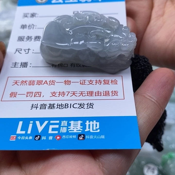 翡翠未镶嵌颈饰多人貔貅