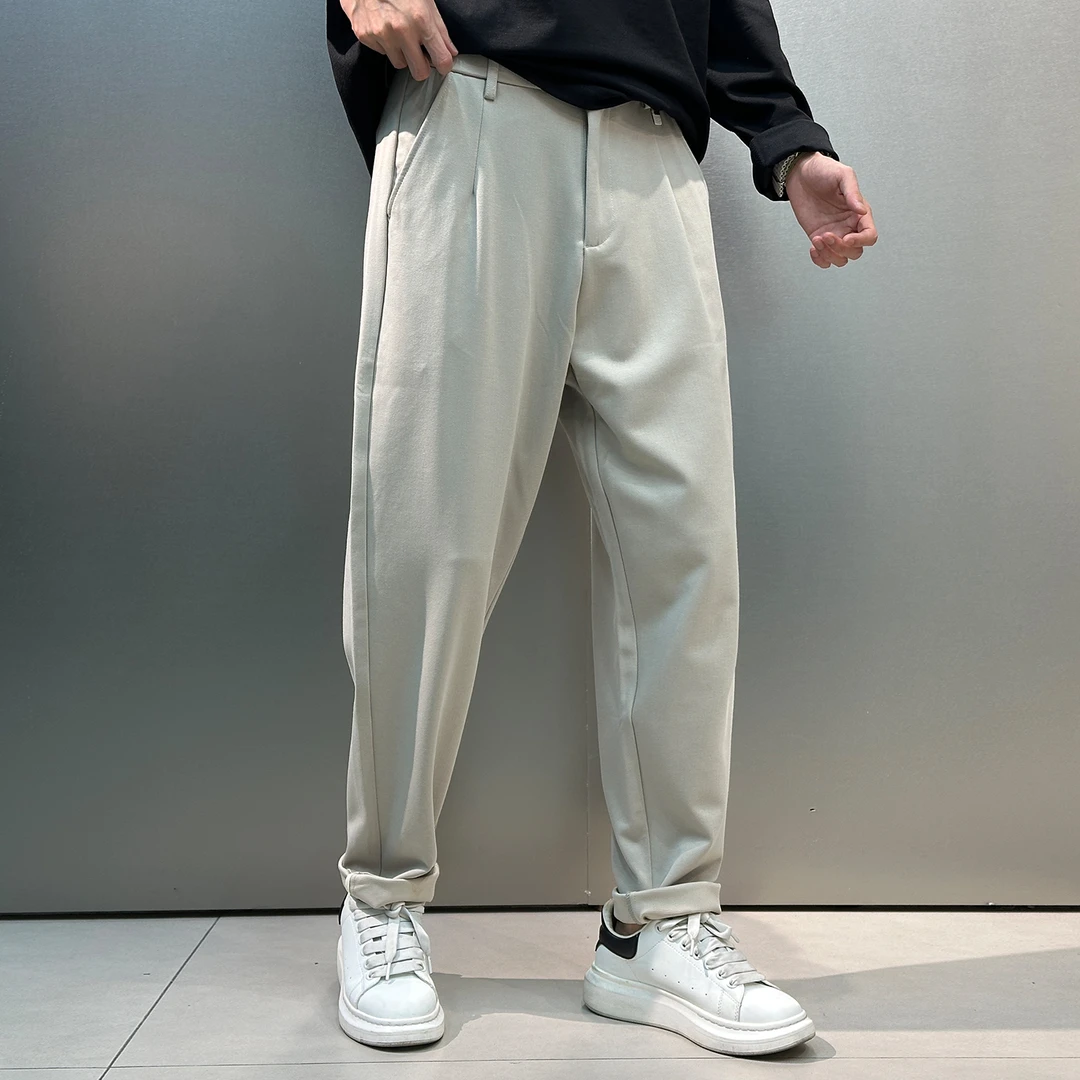 【早秋上新】2025秋季新款莫代尔直筒小西裤男微锥休闲裤轻熟简约