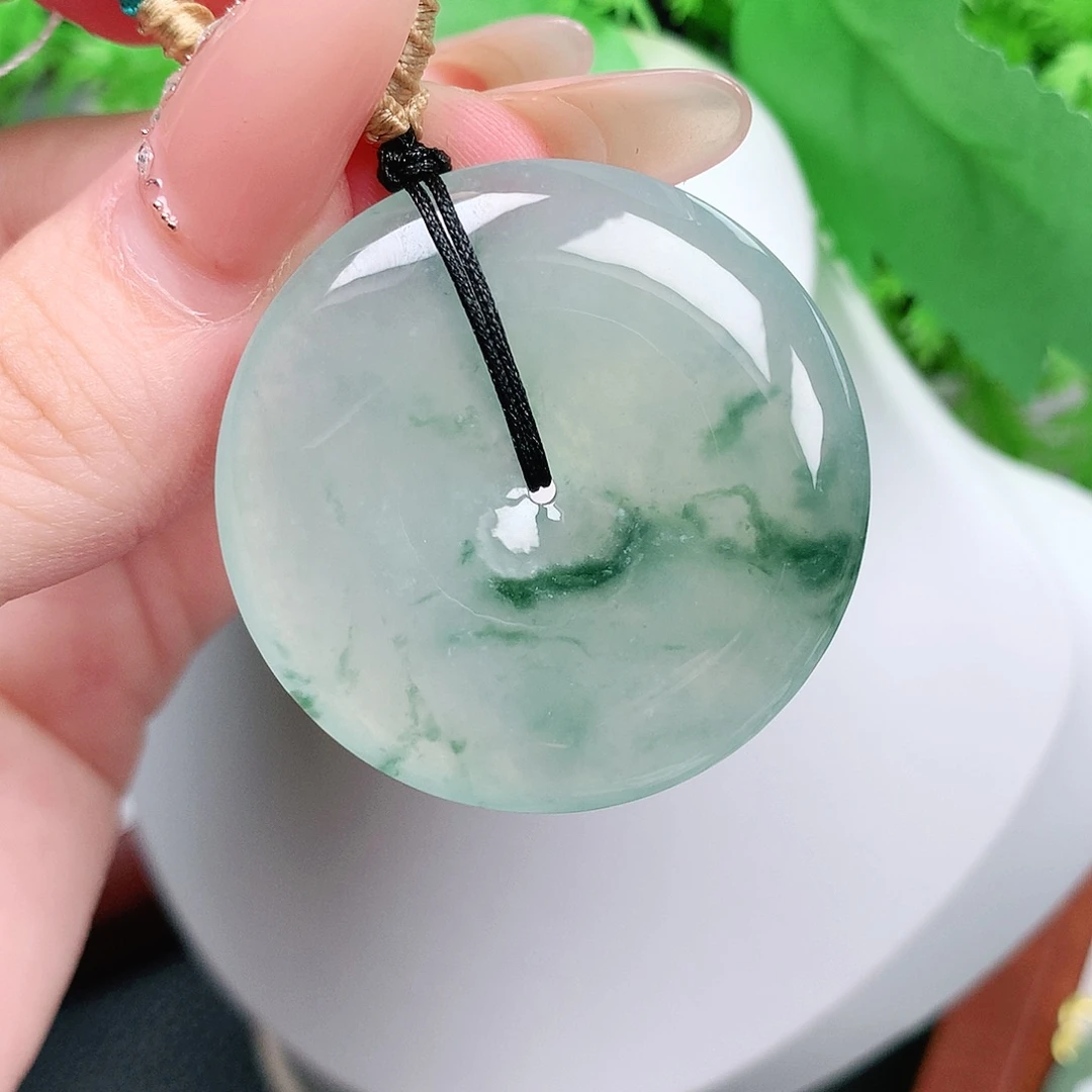 翡翠未镶嵌颈饰平安37.4-6