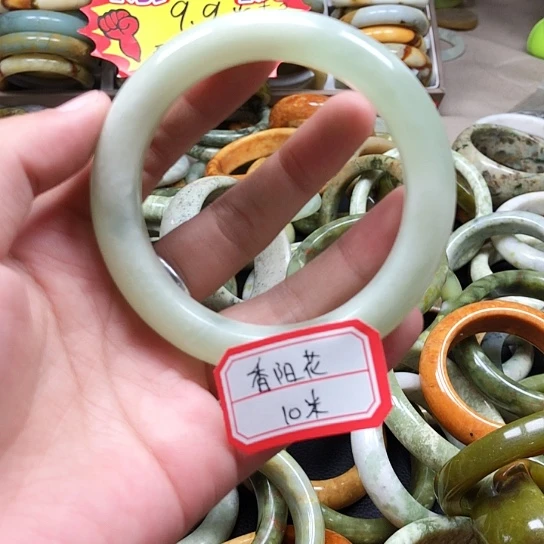 未镶嵌蛇纹石玉手镯香*花