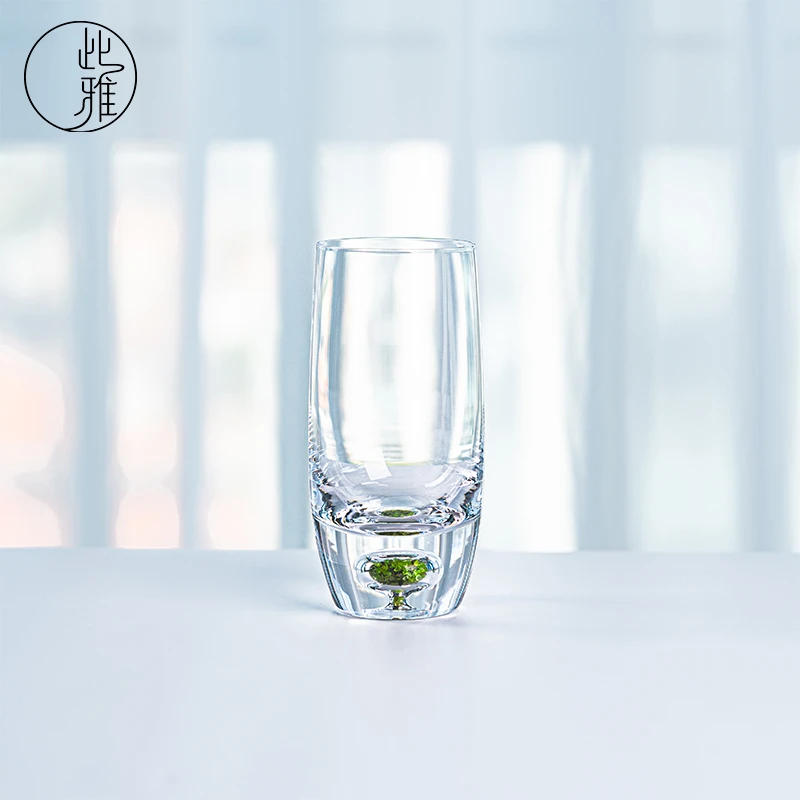「此雅」高端橄榄石水晶绿茶杯高通家用水杯大容量果汁酒杯手工无铅