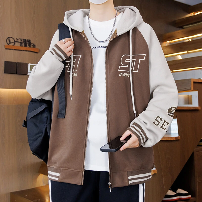 13青少年连帽开衫卫衣12岁男孩初高中学生14帅气外套15大童春秋装