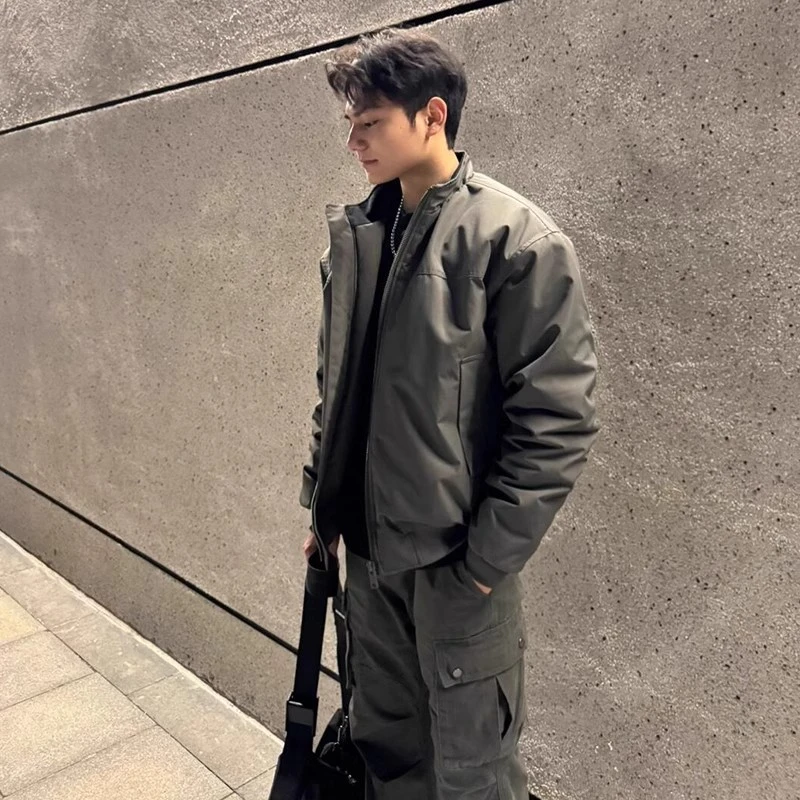 GTAL飞行员夹克外套男款春秋立领三防短款美式廓形cleanfit棒球服