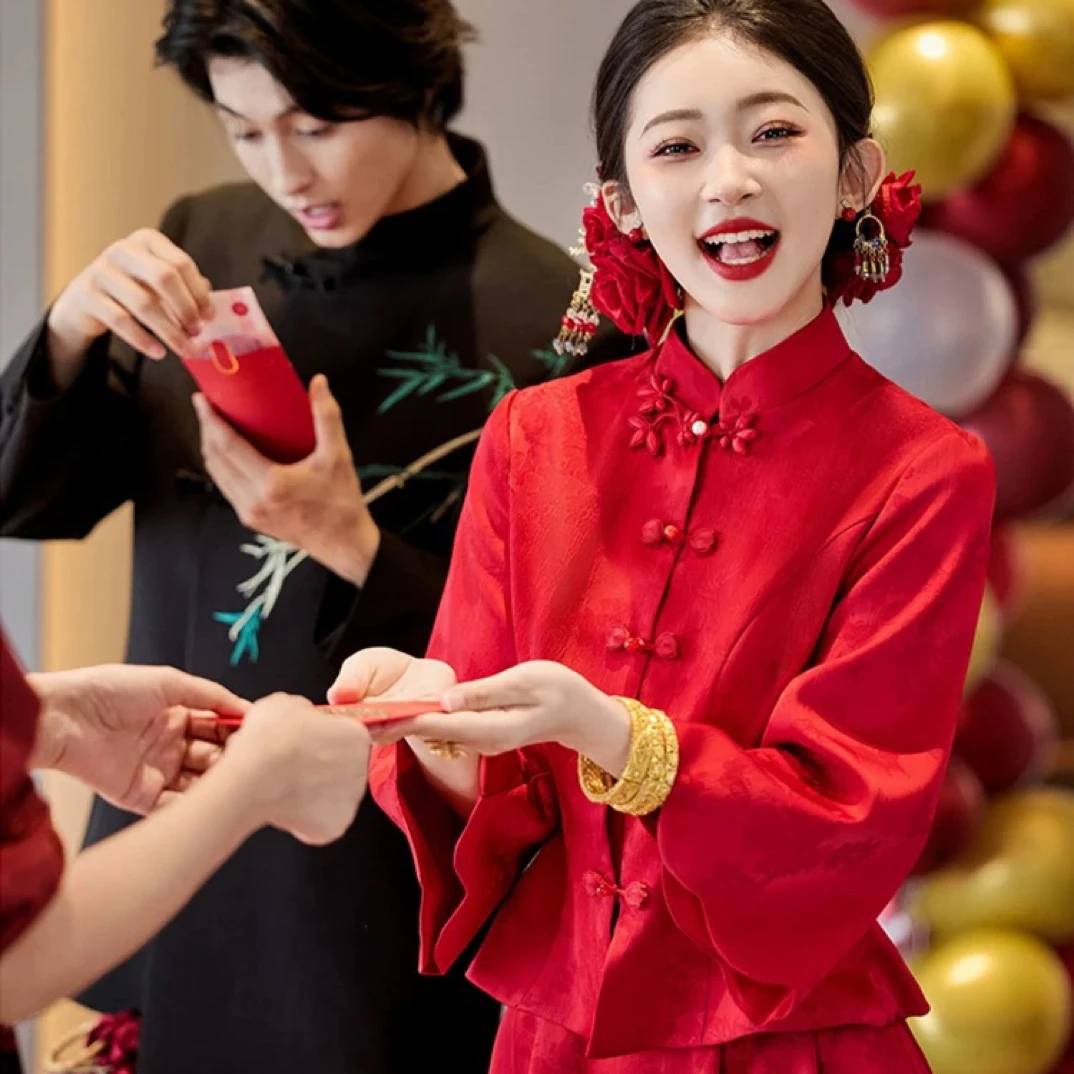 【红韵满】秀禾服婚服2025新款中式婚服小个子高级感结婚嫁衣女装