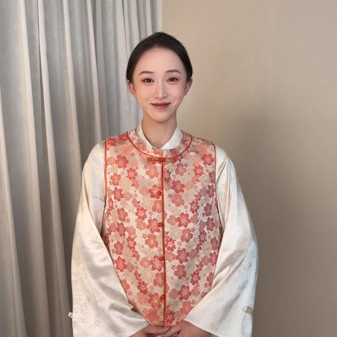 【春日桃花】2025新款新中式国风马甲SQF-57