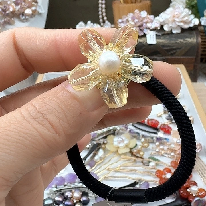 淡水珍珠发饰未镶嵌