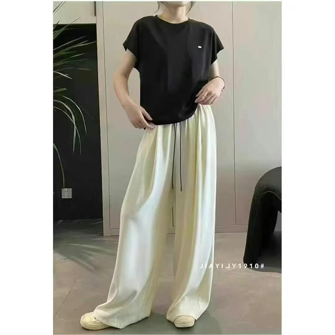 超舒服凉快白色显瘦显高气质高腰时尚百搭裤