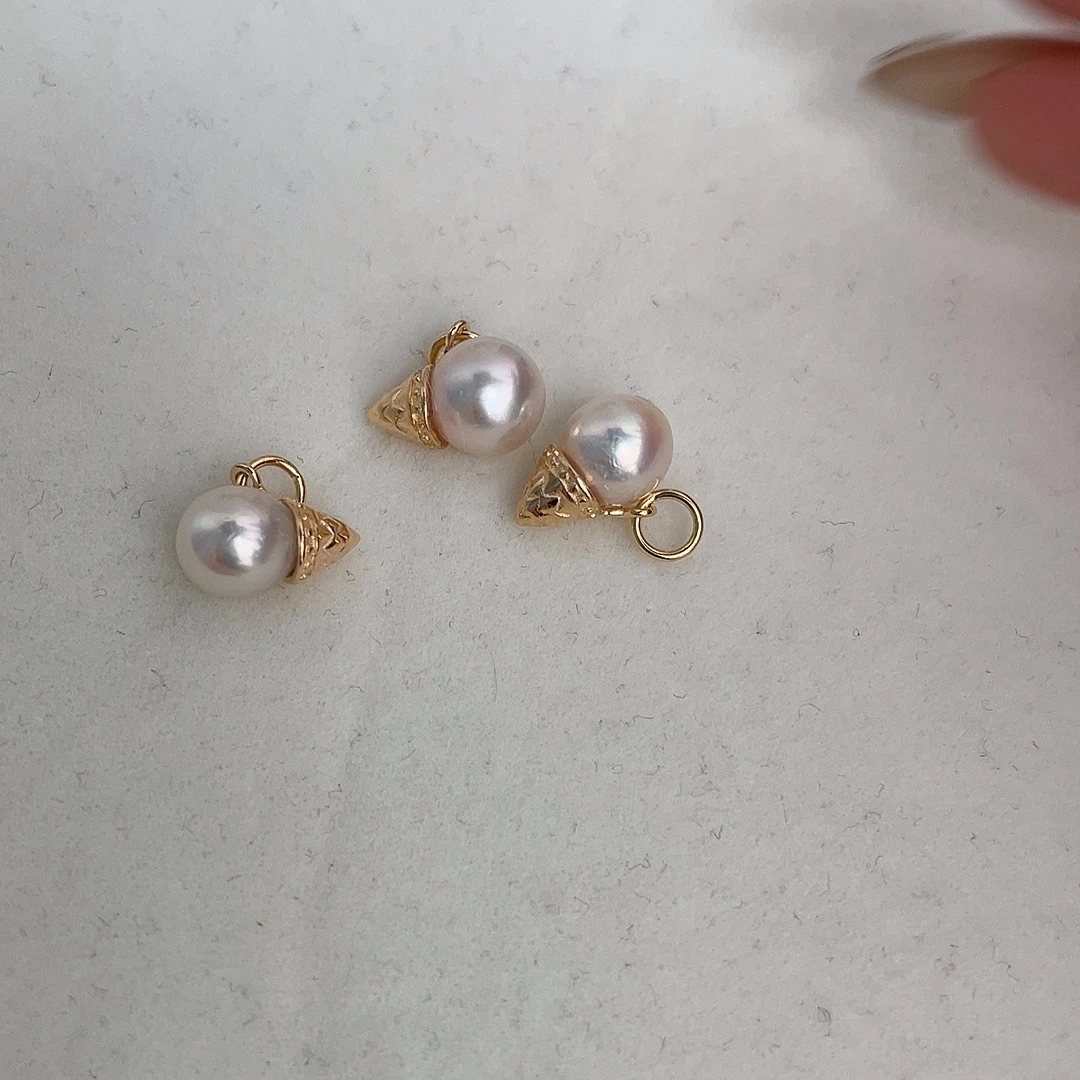 吊坠(不含链)银S925镶嵌海水珍珠