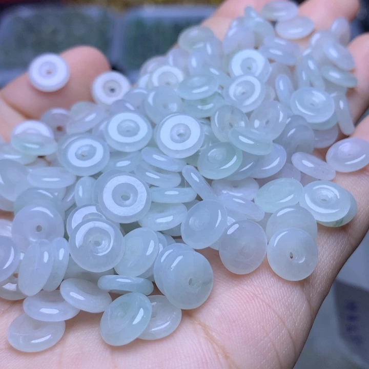 散珠翡翠卡9冰透平安扣10个