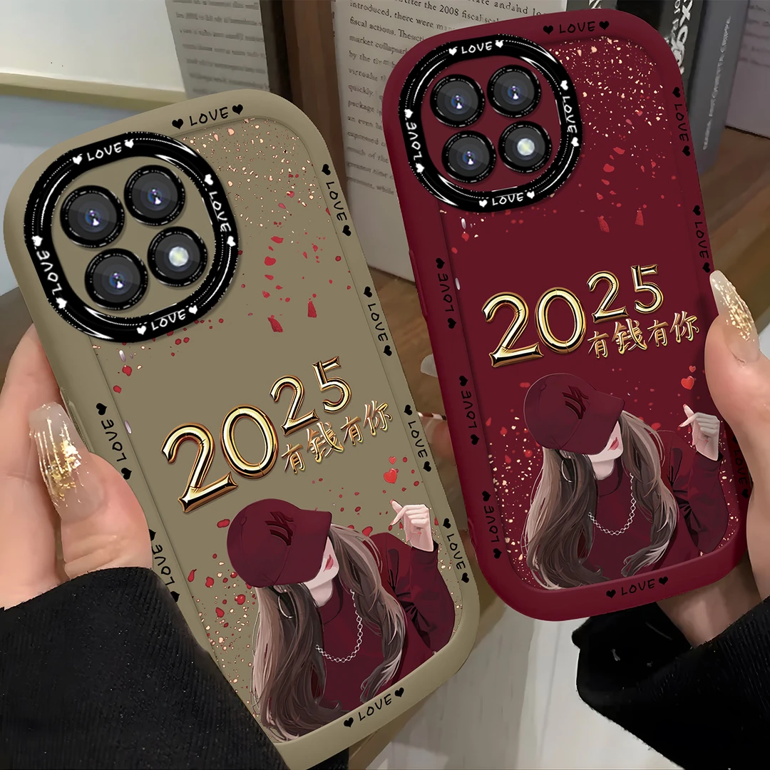 适用于【OPPO】Reno4SE创意2025有钱有你女孩网红硅胶手机壳