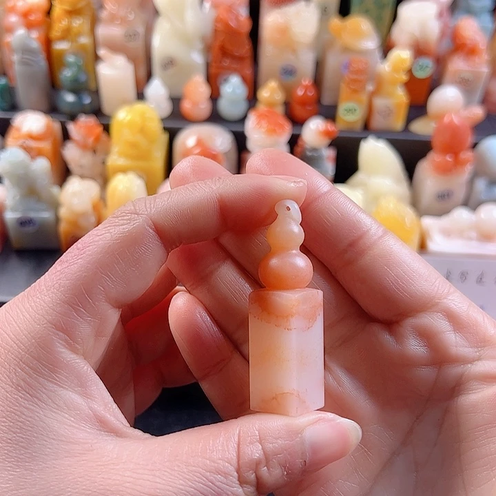 老挝石印石手工定制设计，葫芦1.4厘米