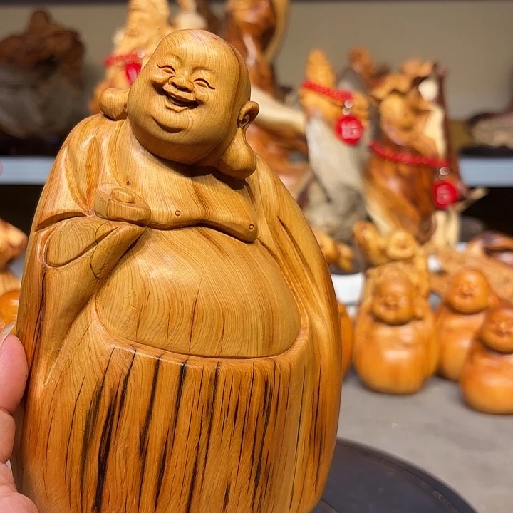 柏木太行崖柏弥勒佛