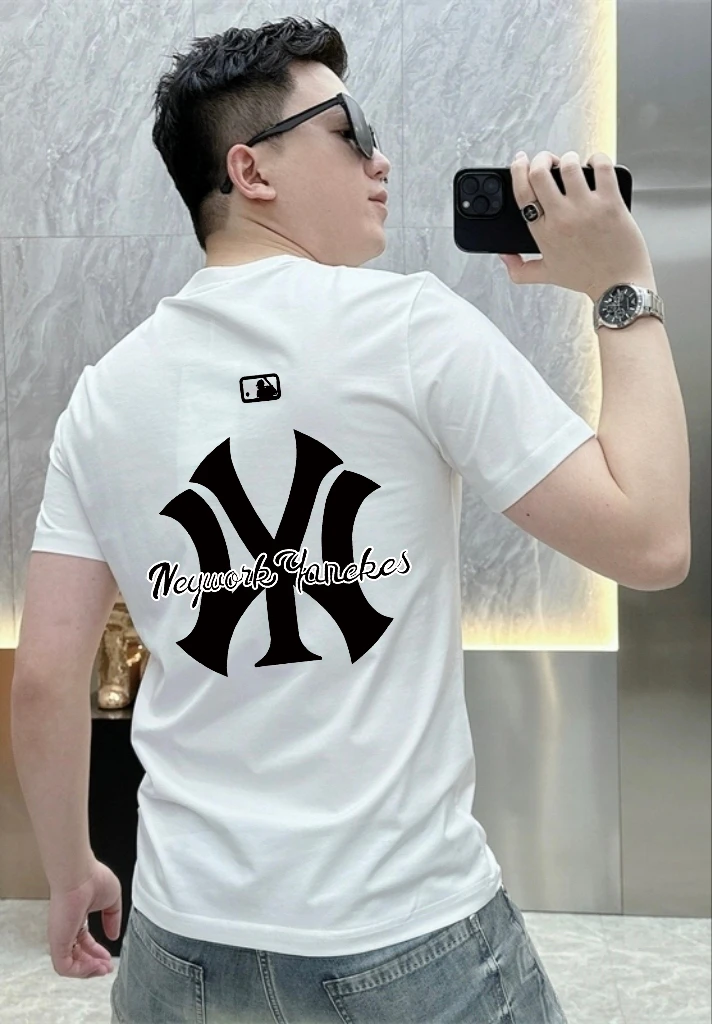 短袖圆领夏季痞帅印花纯棉T恤网红男装半袖上衣t恤