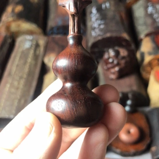 印度小叶紫檀檀香紫檀3.0手把葫芦